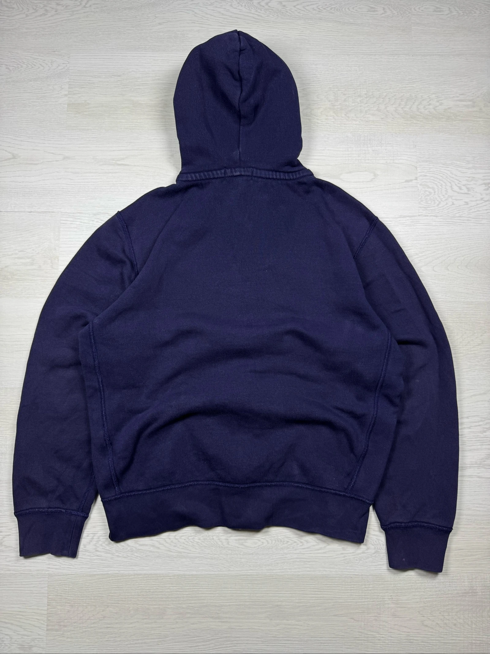 Ralph Lauren Full Zip Hoodie Navy Blue Yellow Pony Vintage Size M/L – photo 19